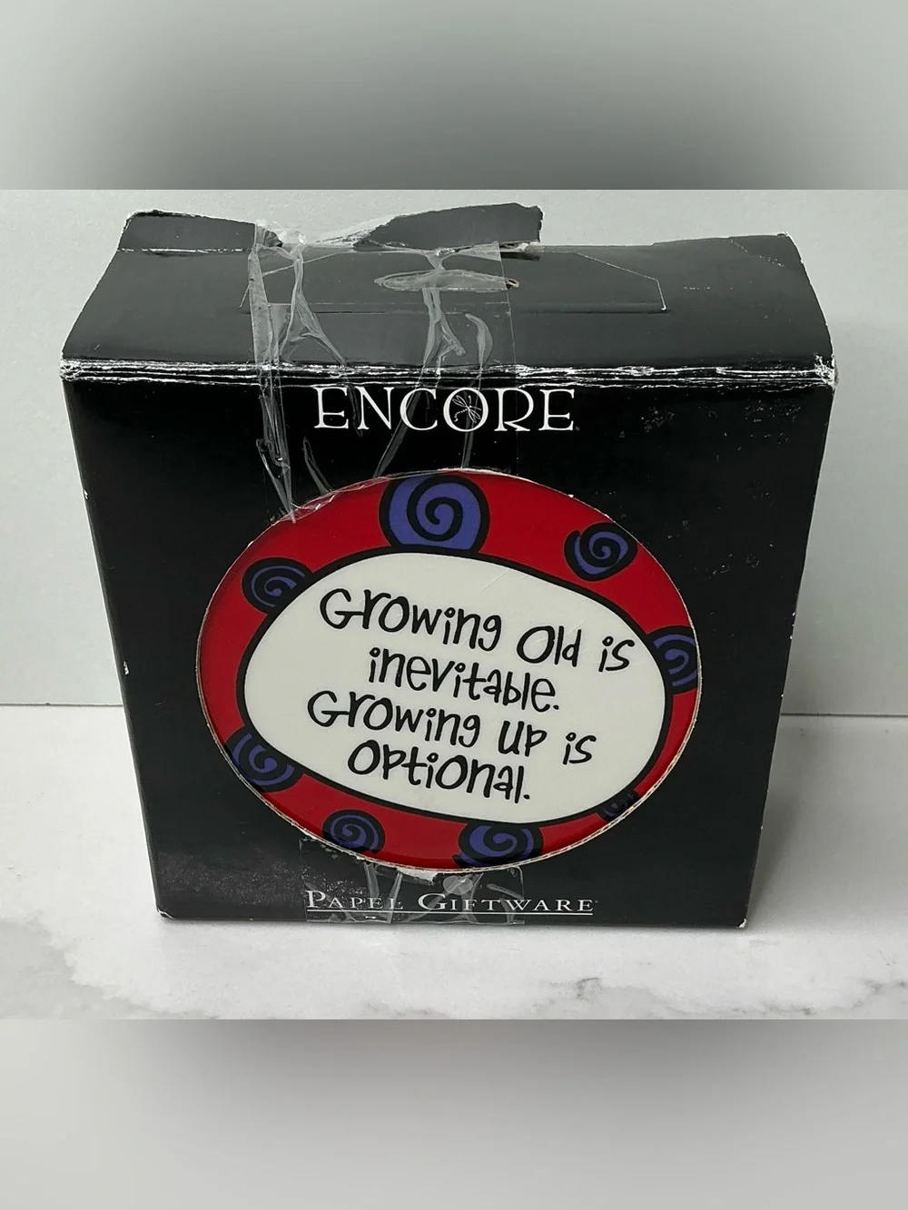 4 Coasters Paper Giftware Growing Old Is Inevitable Growing Up Is Optional